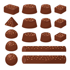 Set of vector isolated sweets