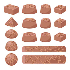 Set of vector isolated sweets