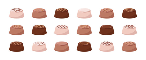 Set of vector isolated sweets
