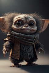 Obraz premium 3d illustration cute funny troll gremlin gizmo