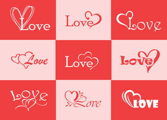 love heat icon text valentine pink red sticker overlay romance