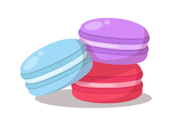 Vector french macaroon isolated on white background