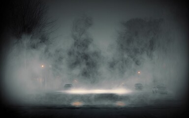 smoke with empty center. Dramatic smoke or fog effect for spooky Halloween background
