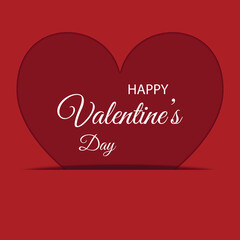 Fototapeta na wymiar Papercut Heart Vector For Valentines Day