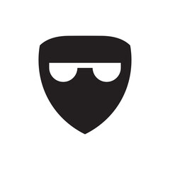 vector mask eyeglasses shield logo icon.