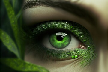 Fototapeta premium Human Face,Young Women,Close-up,Portrait,One Person,Looking At Camera,Beauty,Part Of,Make-Up,Sensory Perception,Eyesight,Young Women,Red,Fashion,Beautiful Woman,Glamour,Looking,ai 