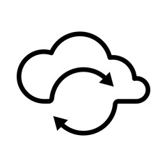 Cloud service and network line icon. Database and online storage. Cloud Computing, Cloud storage icon.