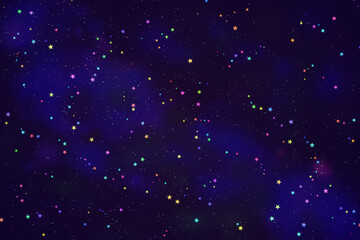 Fototapeta premium Cartoon Style Space Wallpaper with stars