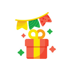 Vector illustration. Gift happy birthday design illustration