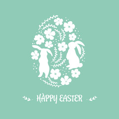 Happy Easter vector banner