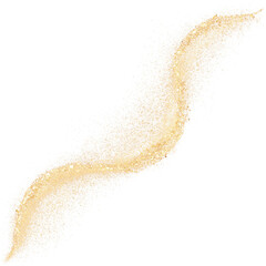 Gold glitter line curve