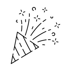 Birthday, Holidays, Party line icons vector sign. Party flags or confetti