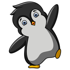 The illustration of Penguin cartoon 