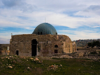 Fototapeta na wymiar old church at citadel amman - jordan-Jan 2023