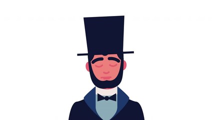 abraham lincoln president character animation