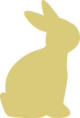 Naklejka premium Sitting rabbit silhouette for Easter