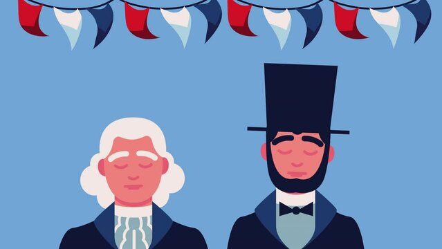 lincoln and washington presidents characters