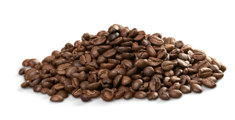 Alphabet letter of Brazilian black coffee beans
