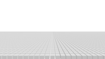 立方体で敷き詰められた水平線