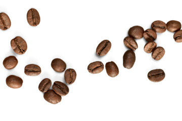 Stack Brazilian black coffee beans