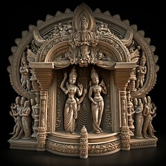 Fototapeta premium Detail of a hindu temple