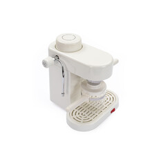 White coffee machine isolated on white background