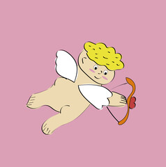 baby cupid with bow