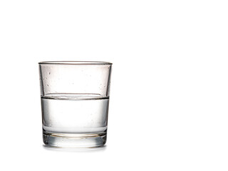 water glass isolated on white .