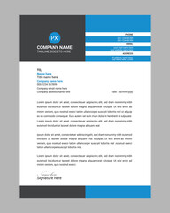 Modern,Creative,unique, clean & professional corporate company business letterhead template design blue with geometric shapes for your project,vector design with logo.