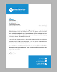 Modern,Creative,unique, clean & professional corporate company business letterhead template design blue with geometric shapes for your project,vector design with logo.