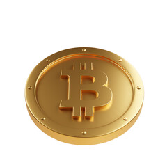 Bitcoin stock image. 3d rendering crypto coin