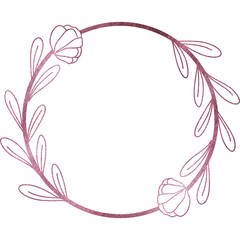 Rose gold geometric frame 