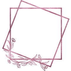 Rose gold geometric frame 