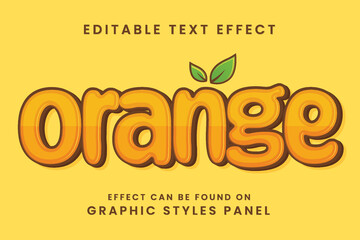 decorative editable orange text effect vector design