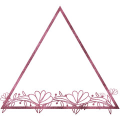 Rose gold geometric frame 