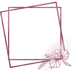 Obraz premium Rose gold geometric frame 