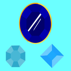 vector sparkling beautiful jewelery gemstones and diamonds