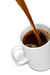 Pouring a Fresh Cup Brazilian black coffee