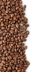 Stack Brazilian black coffee beans