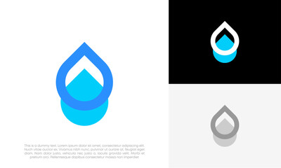 water drop simple modern logo design vector
