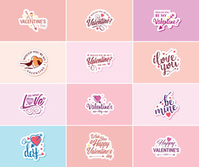 Saying I Love You with Beautiful Valentine's Day Design Stickers