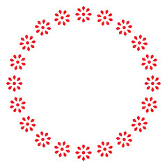 Floral Wreath of red flowers
