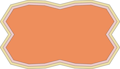 retro groovy funky flat sticker decoration