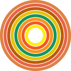 retro groovy funky flat sticker decoration