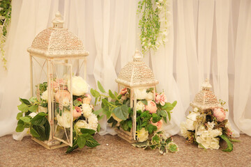 Beautiful Decorative Colorful Roses in beautiful decoration