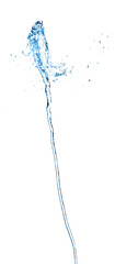 blue splash of water with splashes and drops