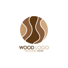 wood logo template icon illustration design vector, used for wood factories, wood plantations, log processing, wood furniture, wood warehouses with a modern minimalist concept