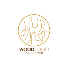 wood logo template icon illustration design vector, used for wood factories, wood plantations, log processing, wood furniture, wood warehouses with a modern minimalist concept