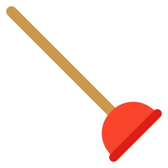 Plunger icon. Plumber tool. House cleaning symbol