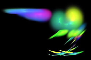 abstract background color trends 2023 , art unique 3D illustration, multicolored fractal design composition banner